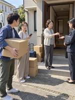 赤いガーベラと私の家